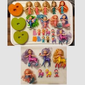 Vintage Kenner sea wees shimmer mermaids shimmer butterfly & Shimmer centaurs